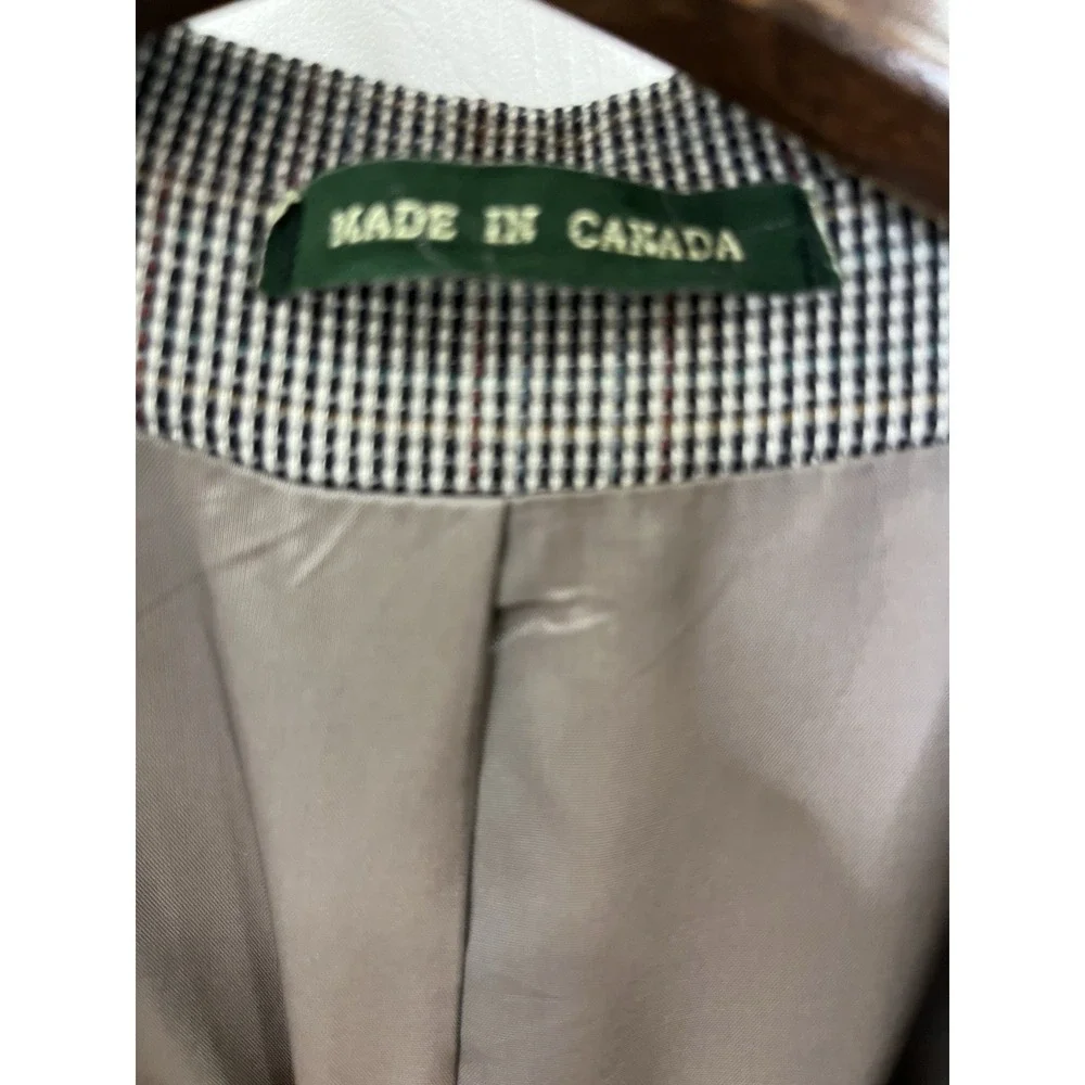 Lauren Ralph Lauren Mens Grey Micro Check Two Button Sport Coat Blazer‎ 42R